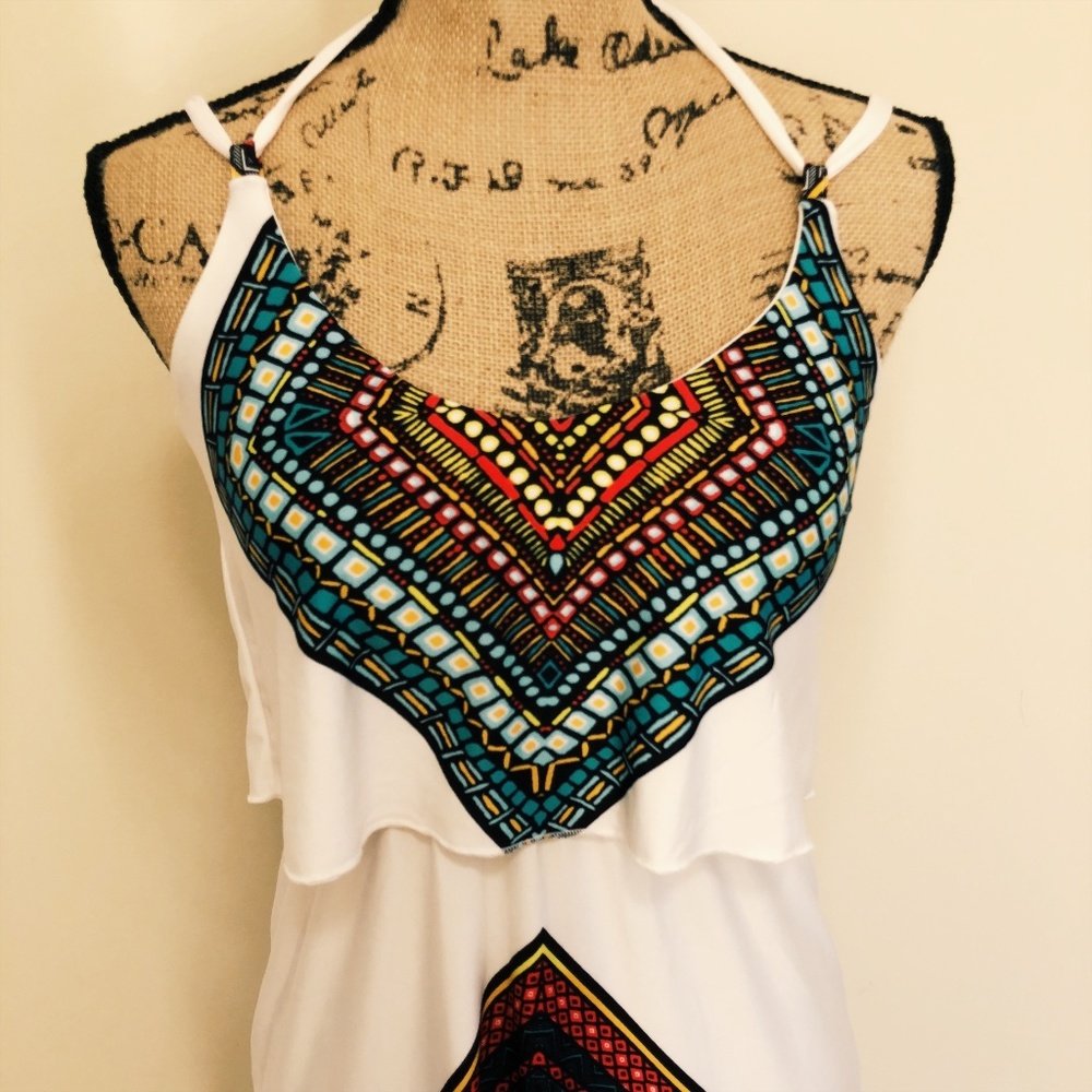 Colorful Aztec Patterned Maxi Dress